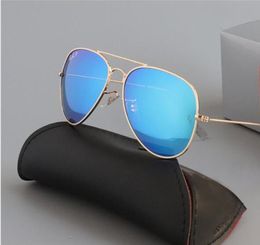 High Quality Aviator Sunglasses Vintage Pilot UV400 Protection Mens Womens Mirror Lenses Metal Frame driver Sun Glasses With Box C2714924