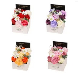 Decorative Flowers Soap Flower Gift Box In For Valentine's Day Christmas