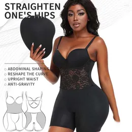 Women's Shapers Sexy Oversized Full Body Shaper Lace Shapewear Bodysuit With Hip Pad BuLifter And Waist Slimmer Slim Control Panties