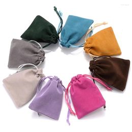 Jewelry Pouches 10pcs Velvet Bag Drawstrings Gift Display Packing Bags Fashion Flannel 5x7cm 7x9cm 10x12cm 13x18cm