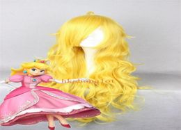 Princess Peach Prestige Wig Yellow Long Wavy Spirals Cosplay Dressing Up Wig1281354