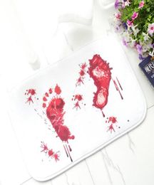 Halloween Novelty Door Blood Carpet bathroom water absorption nonslip rug Horror Terror Carpet Doormat halloween decoration7115976