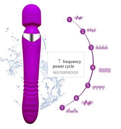 APHRODISIA Massager Magic Wand AV Heating Stretch Dildo G Spot Vibrator for Woman Powerful Adult Sex Toys Personal Clit Sex shop Y5834750