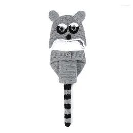 Clothing Sets Gray Knit Outfits For Baby Boys Girls Pography Ear Eyes Dropship