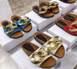 70 Off Whole Sandals FlipFlops Anderson coveted slippers chunky goldtone chains embellished slides smooth leather Moulded co4930878