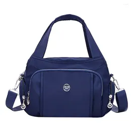Bag Bags For Women 2024 Fashion Simple Pure Colour Crossbody Designer Waterproof Nylon Handbag Zipper Purses Bolsa Feminina #s