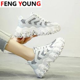 Fitness Shoes 2024 Wedges For Women Bling Red Womens Spring/Autumn Platform Sneakers Sapatos De Mujer