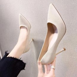 Dress Shoes Fashion Autumn Heels Women High Heel Pumps Point Office Heeled MaPoint Elegant Sweet Pointy Sexy Female