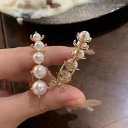 Backs Earrings 2024 Latest Design Imitation Pearl Korean Fashion Jewellery Personalised OL For Women