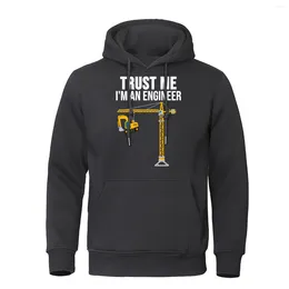 Men's Hoodies Turst Me I Am An Engineer Print Clothing Mens Hip Hop Streetwearpullovers Crewneck Personality Fleece Fashion Hoody Men