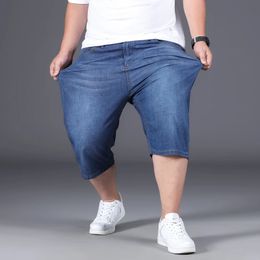 Large Size 2848 50 Denim Shorts Jeans For Mens Loose Summer Thin Fatty Guy Casual Fashion CalfLength Five Length Pants 240422