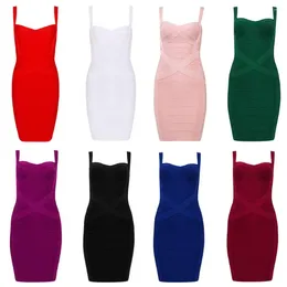 Casual Dresses Summer Sexy Mini Length Bodycon Bandage Dress Cross Straps Designer Fashion Party Sweet Colours Vestidos Wholesale