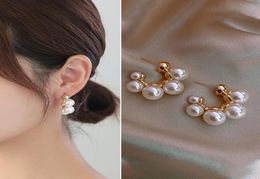 Elegant Drop Earring Luxury Pearl Hoop Earrings For Woman Fashion Wedding Party Jewelry1420945
