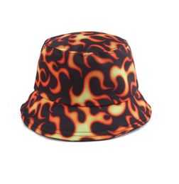 Panama Fire Cloud Dragon Print Fisherman Hat Fashion Harajuku Bucket Hats For Men Women Sun Protection Hip Hop Cap4543506