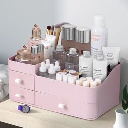 Cosmetic storage box drawer style Makeup brush and lipstick compartment shelf Dressing table desktop Organiser 240415