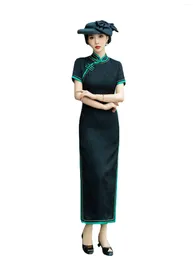 Ethnic Clothing Cheongsam Banquet Clothes Chinese Evening Dress Hanfu Wedding Artistic Shanghai Party Young Catwalk Print
