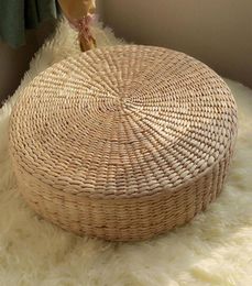 40cm Tatami Cushion Round Straw Weave Handmade Pillow Floor Yoga Chair Seat Mat Cat Mat5089250