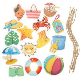 Decorative Figurines 16 Pcs Gifts Beach Themed Party Hanging Supplies Tropical Decorations Hawaii Hangings Hawaiian Baby Favours Banquet