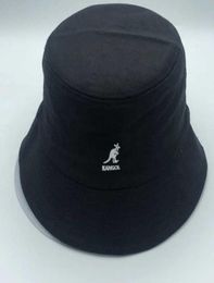 Kangaroo Flattop Fisherman Hat Visor Basin Hat Fashion Wild Cotton Fabric Bucket Hat Super Fire Men and Women Flattop Clothhat Q9748360