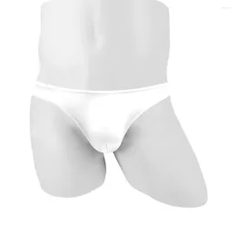 Underpants Mens Mesh See Through Underwear U Convex Pouch Bikini Brief Short Ice Silk Soft Breathable Seamless Panties