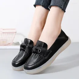 Casual Shoes Spring And Summer Women's Genuine Leather Loafers Flat Moccasins Mother Pregnant Women