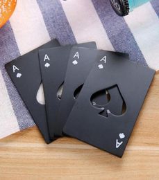 Black Beer Bottle Opener Poker Playing Card Ace of Spades Bar Tool Soda Cap Opener Gift Kitchen Gadgets Tools6303366