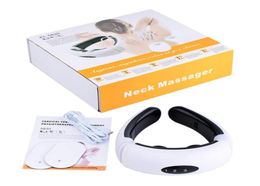 Electric Neck and Back Pulse Massager Infrared Heating Cervical Vertebrae Treatment Shoulder Relief Massager Tool Health Care3341888