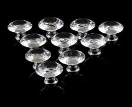 1pack/10pcs 30mm Diamond Shape Crystal Glass Drawer Cabinet Knobs and Handles Kitchen Door Wardrobe Hardware Accessories8906720