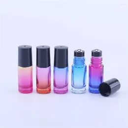 Storage Bottles 100pcs 5ml Gradation Thick Glass Roll On Bottle For Essential Oils Refillable Perfume Deodorant Containers