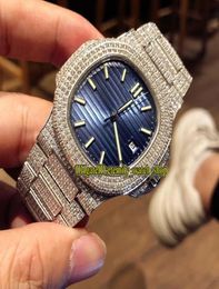 Luxury Diamonds Case Version 57191G001 Blue Dial Japan Miyota Automatic Mechanical 57111A 010 Mens Watch Diamonds Strap Designe4962156