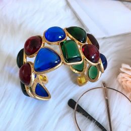 Bangle Light Luxury Contrast Color Enamel Bracelet Retro