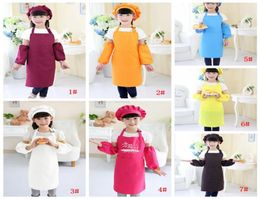 Kids Aprons Pocket Craft Cooking Baking Art Painting Kids Kitchen Dining Bib Children Aprons Kids Aprons 15 Colours Customizable DB5149114