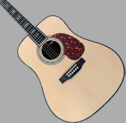 新しいD45 + 301EQ、FIRフェイス、背中にレッドウッドの指板。電動アコースティックギターの配送は無料です