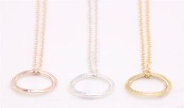 Geometric simple circle pendant necklace sign necklaces for women wholesale3293047