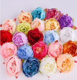 10cm Peony Flower Head Artificial Flower For Wedding Party Home Decoration DIY Fake Flowers Wall Garland7000470