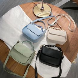 Shoulder Bags 2024 Solid Color Fashion Handbags Female Travel Cross Body Bag Chain Small PU Leather Crossbody For Women