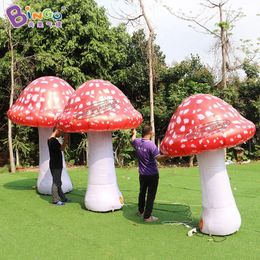 8mH (26ft) with blower Factory direct advertising inflatable simulation mushroom toys sport decorative inflation plants for party event