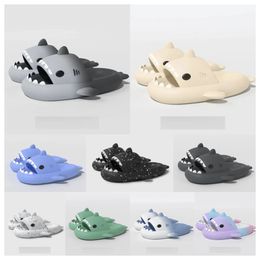 Designer Summer Home Women Shark Slippers Slide Anti-skid EVA Solid Colour Couple Parents Outdoor Cool Indoor Household Funny Shoe