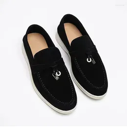 Casual Shoes 2024 Spring And Autumn Genuine Leather Women's Flat Bottom One Step Lazy Single Retro Small