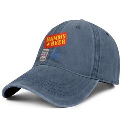 Hamms Beer In Handy Cans Unisex denim baseball cap cool team trendy hats Lakers Yellow Purple Lippers Red Blue Member BBDB Old For4794708