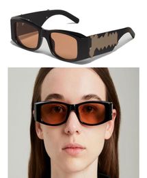 Sunglasses Mens temple with Metal Oversized letters Womens glasses designer PERI001 Black Brown sunglasses original box9303404