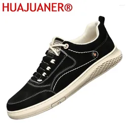 Casual Shoes Mens Natural Leather Suede Men Sneakers Fashion Winter Lace-up Solid Warm Plush Outdoor Footwear