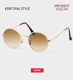 Venda Hot UV400 Retro Oval Sunglasses Mulheres famosa marca pequena dourada preta RD3547 Vintage retro sol óculos feminino Eyewear GAFAS2540758
