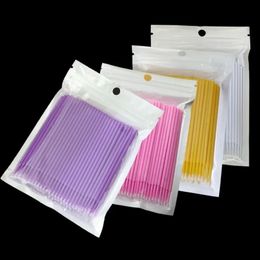 100pcs/Bag Disposable Makeup Eyelashes Brushes Micro Mascara Brush Eyelash Extension Individual Lash Removing Tools