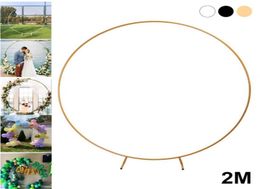 Party Decoration 2M Iron Circle Wedding Birthday Arch Background Wrought Props Outdoor Lawn Round Backdrop Frame Balloon5049746