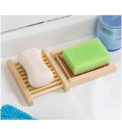 Natural Wooden Soap Dish Wooden Soap Tray Holder Creative Storage Soap Rack Plate Box Container For Bath Shower Bathr1789642