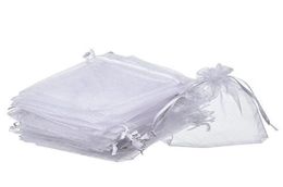 100 PCSlot WHITE Organza Favour Bags Wedding Jewellery Packaging Pouches Nice Gift Bags FACTORY2148511