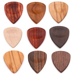 Accessories Wooden Acoustic Guitar Plectrums Thickness 0.58 To 1.5 Mm Red Sandalwood Rosewood Wood Colours Guitar Accessories