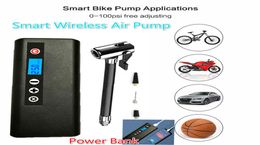 New wireless smart Inflator Air Pump With LED Light and LCD Display 150PSI Rechargeable Compressor Digita for Car Tyre Bicycle Tir4035341