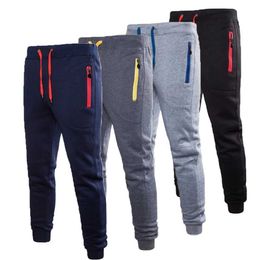 Men's Pants Mens sports pants long Trousers casual sportswear gym workout jogger sports pants black light Grey dark Grey navy blueL2405